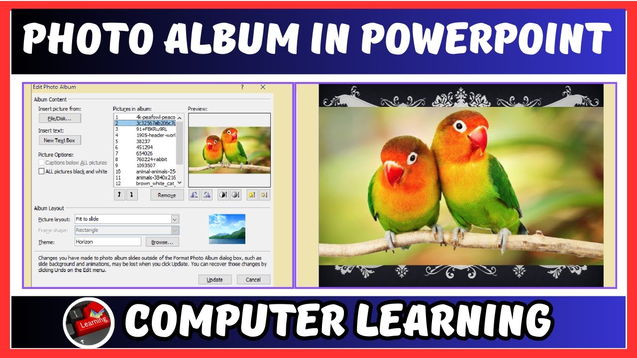 Create a Photo Album in Ms-PowerPoint | Photo Slideshow | Power Point Me Photo Album Kaise Banaye