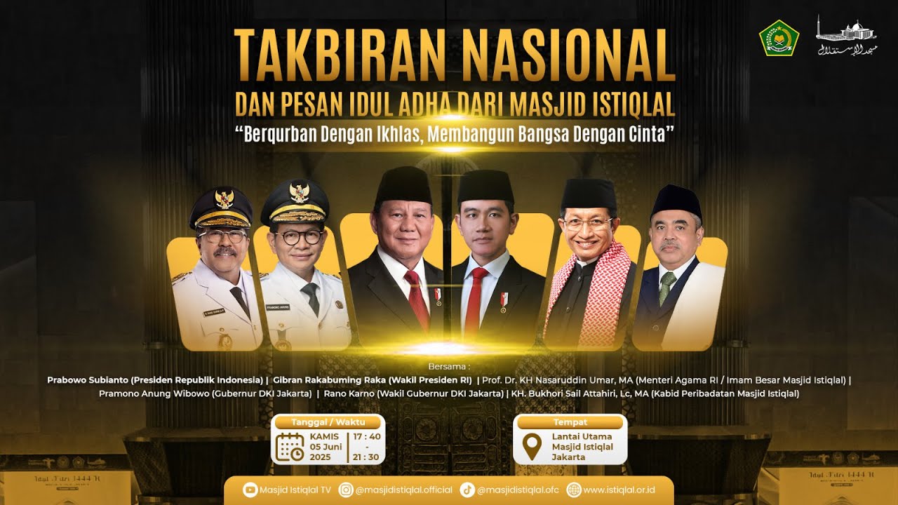 LIVE TAKBIRAN NASIONAL MASJID ISTIQLAL