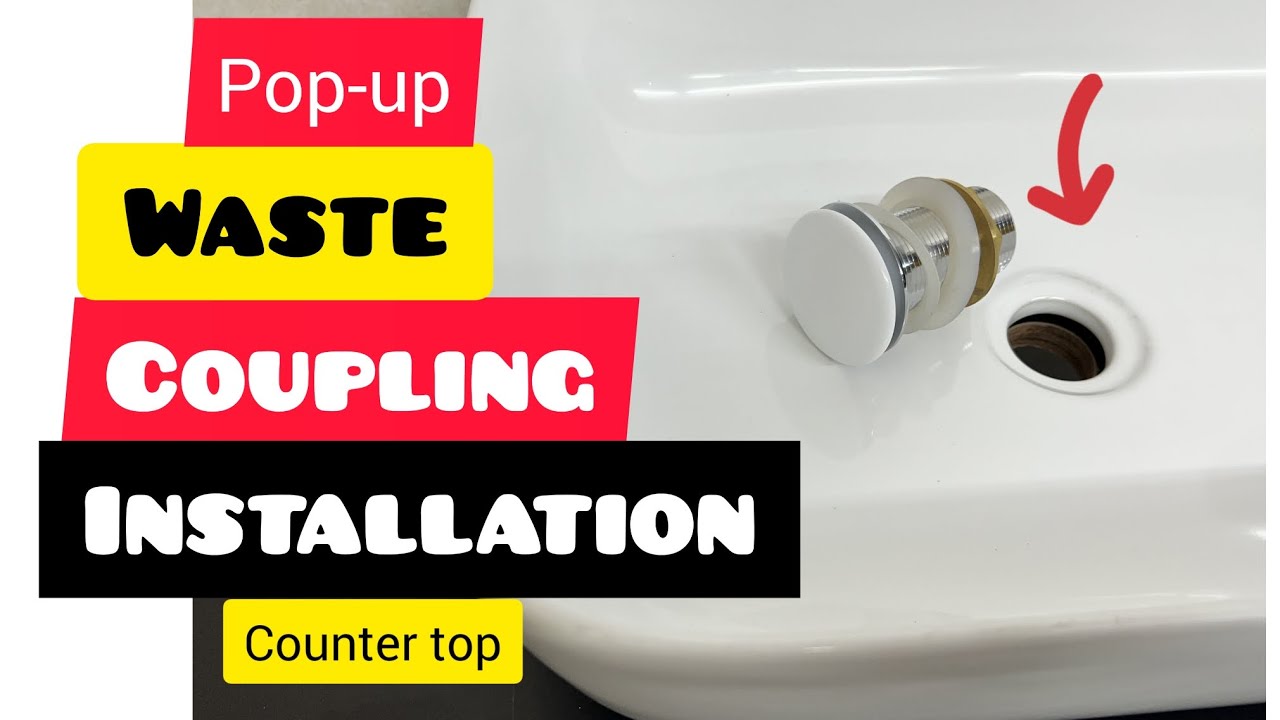 How to install waste coupling | installation of waste coupling | Pop up waste coupling installation