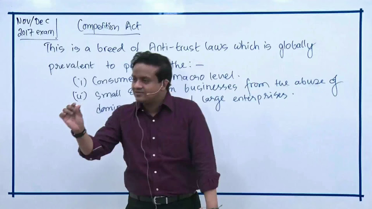 CA Final | Competition Act | Class 1 | Siddharth Agarwal