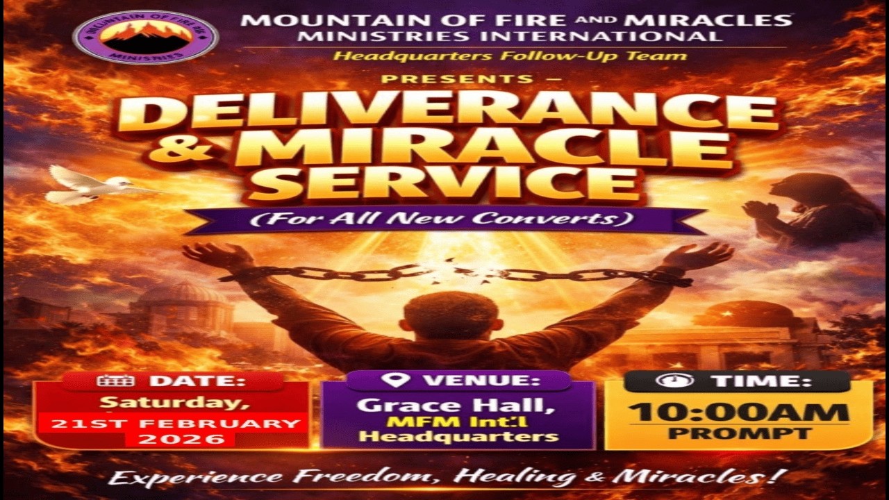 MFM Deliverance & Miracle Service For New Converts (21-02-2026)
