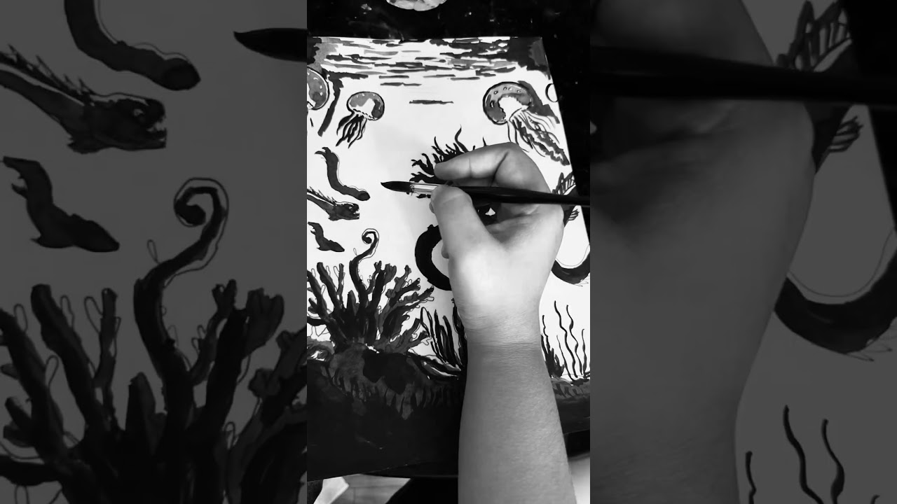 Murky waters - Indian ink a tutorial by Artizella