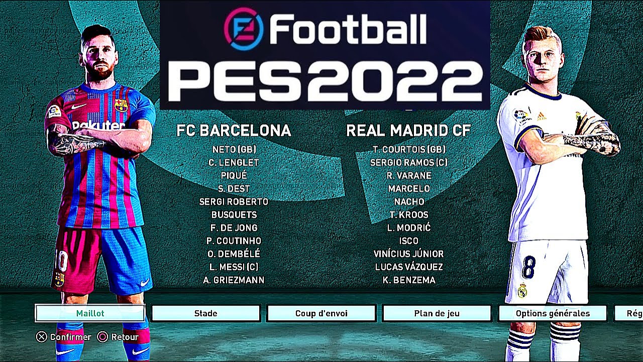 FC BARCELONA vs REAL MADRID | PES 2022 PS5 MOD Clasico Ultimate Difficulty 4K Texture HDR Next Gen