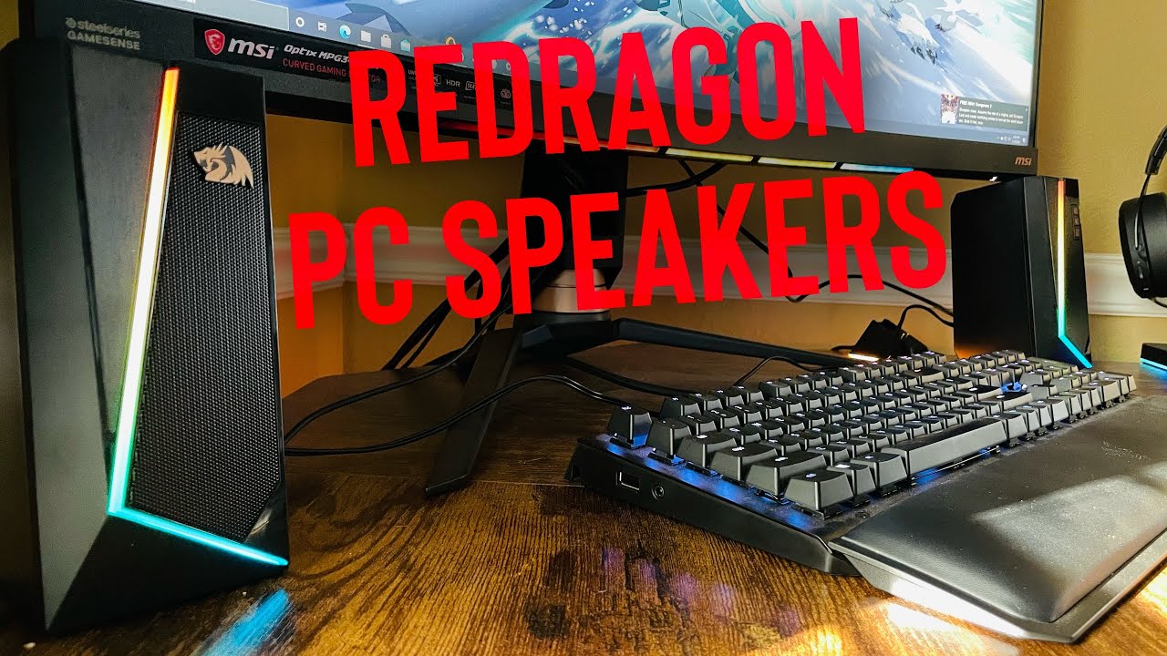 Redragon GS520 Anvil RGB Desktop Speakers Unboxing & Soundtest
