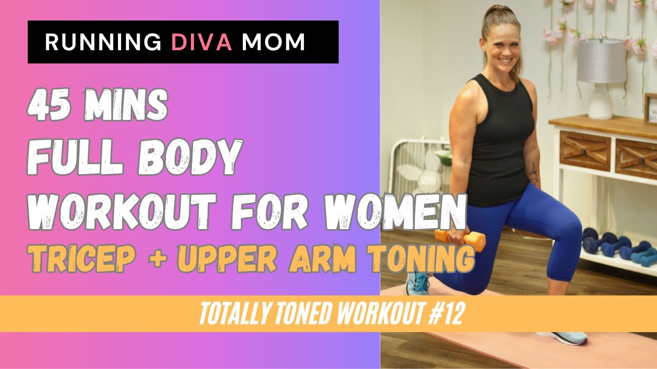 45 min Totally Toned Workout for Women #12 - TRICEPS focus [recorded 2/26/2021]