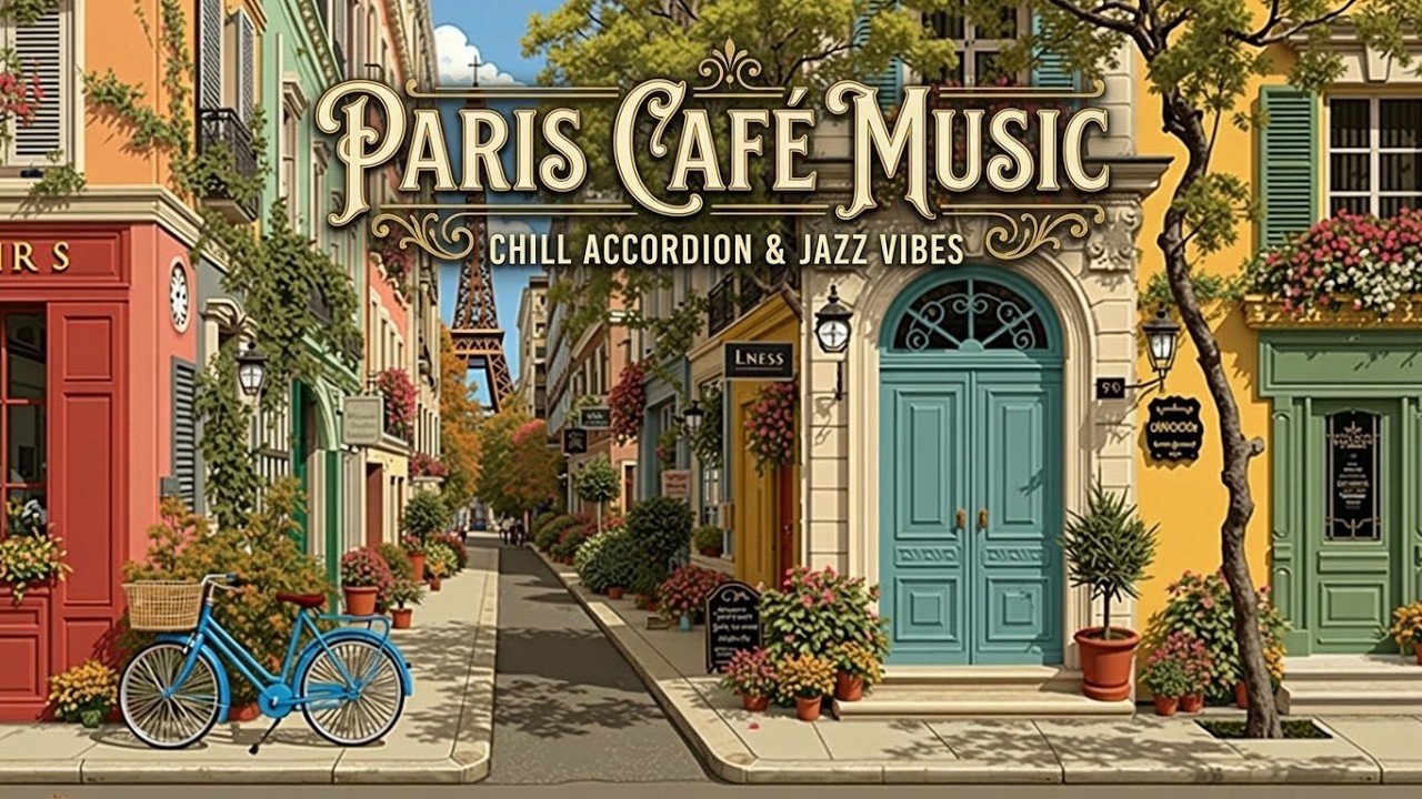 𝐏𝐀𝐑𝐈𝐒 𝐂𝐀𝐅𝐄́ 🗼 Relaxing French Music | Parisian Morning Jazz & Accordion