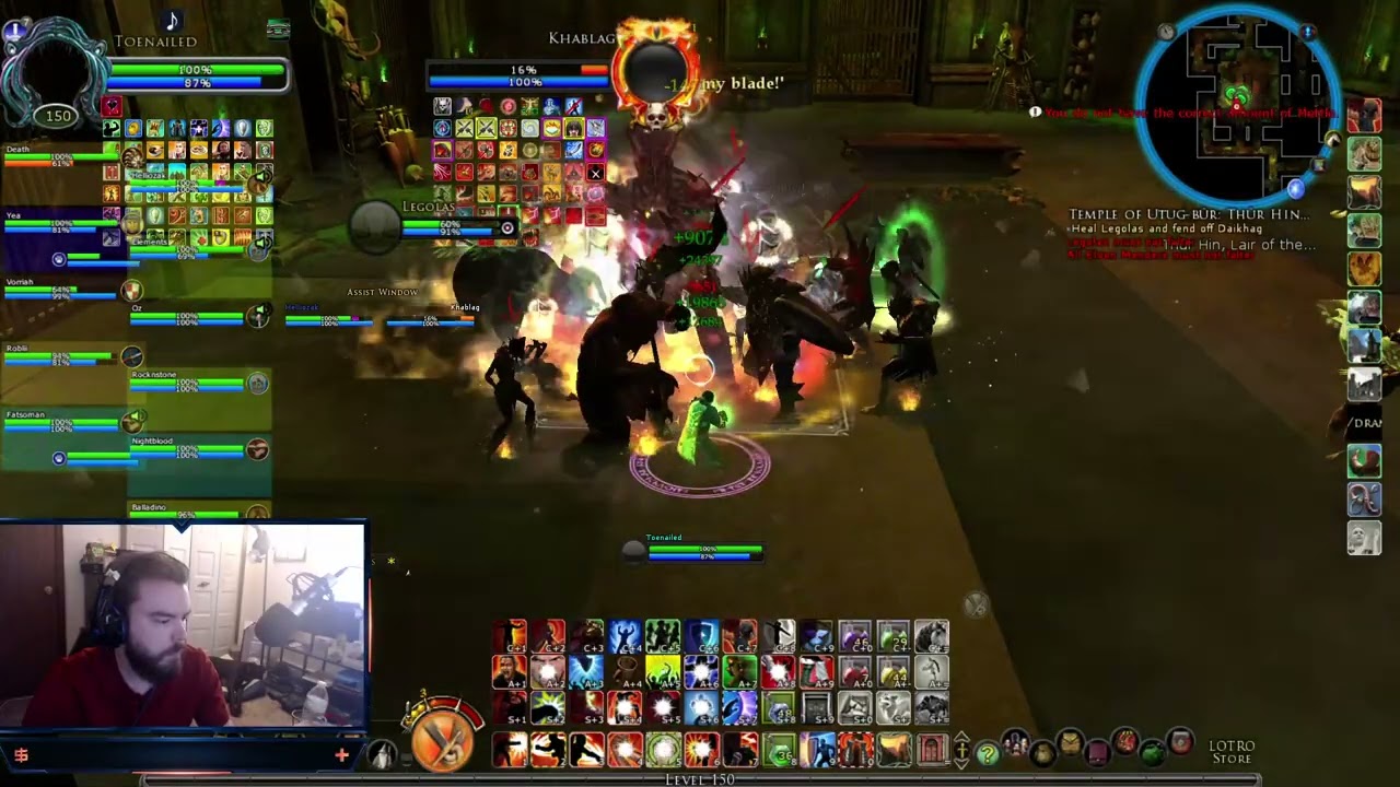 LOTRO - Glamdring Server - Crab T3 Temple Re-Clear - Wing 2 Boss 1