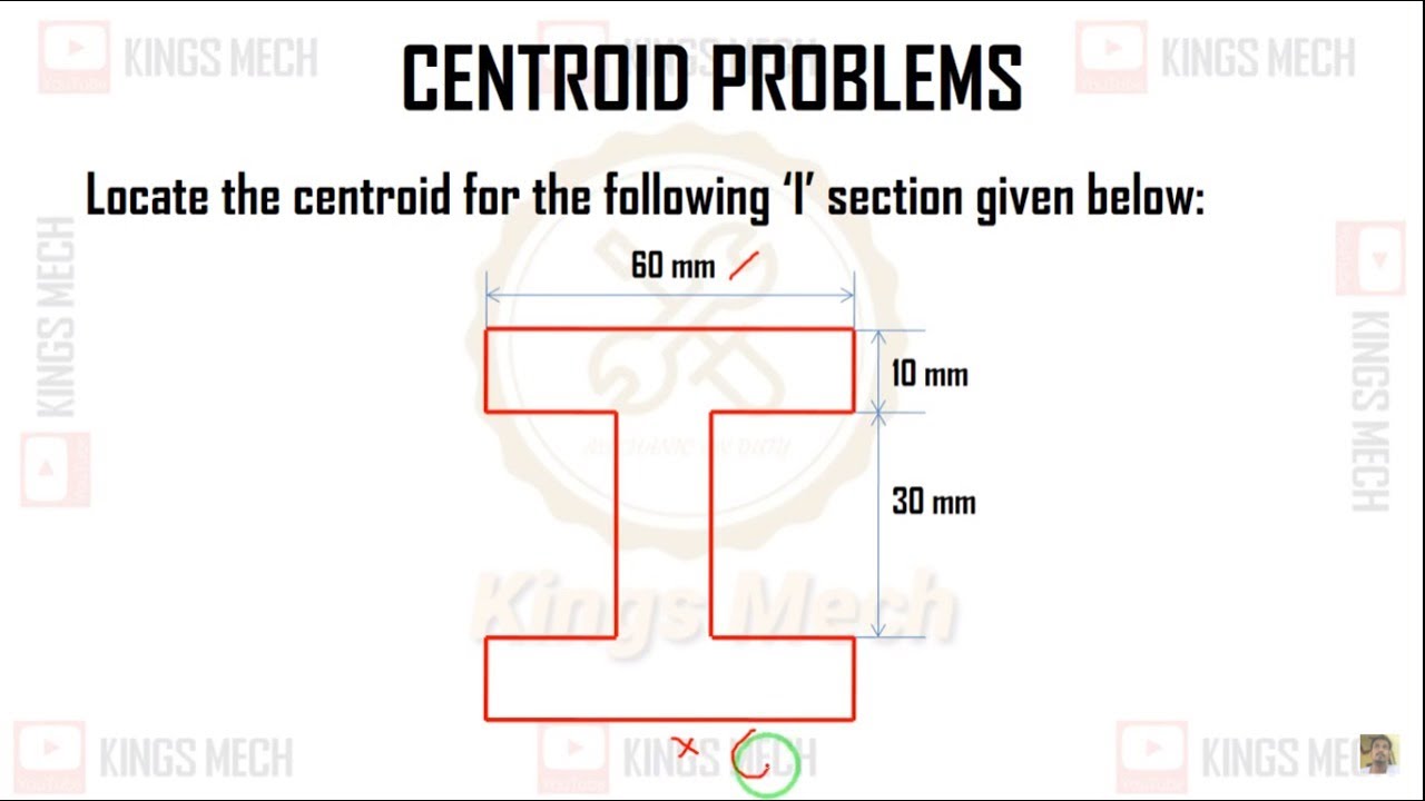 centroid of I section in tamil