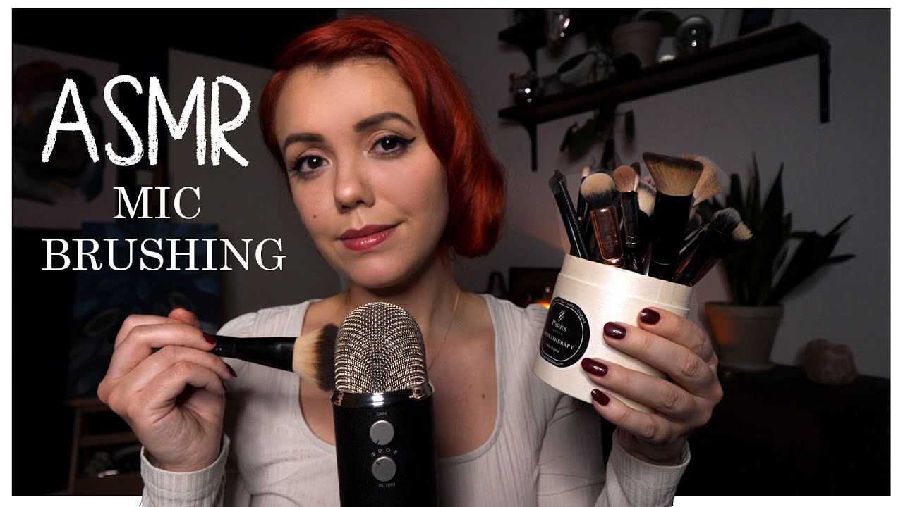 ASMR 🎧 | MIC BRUSHING mit MAKE UP PINSEL | Soft Spoken =￣ω￣=