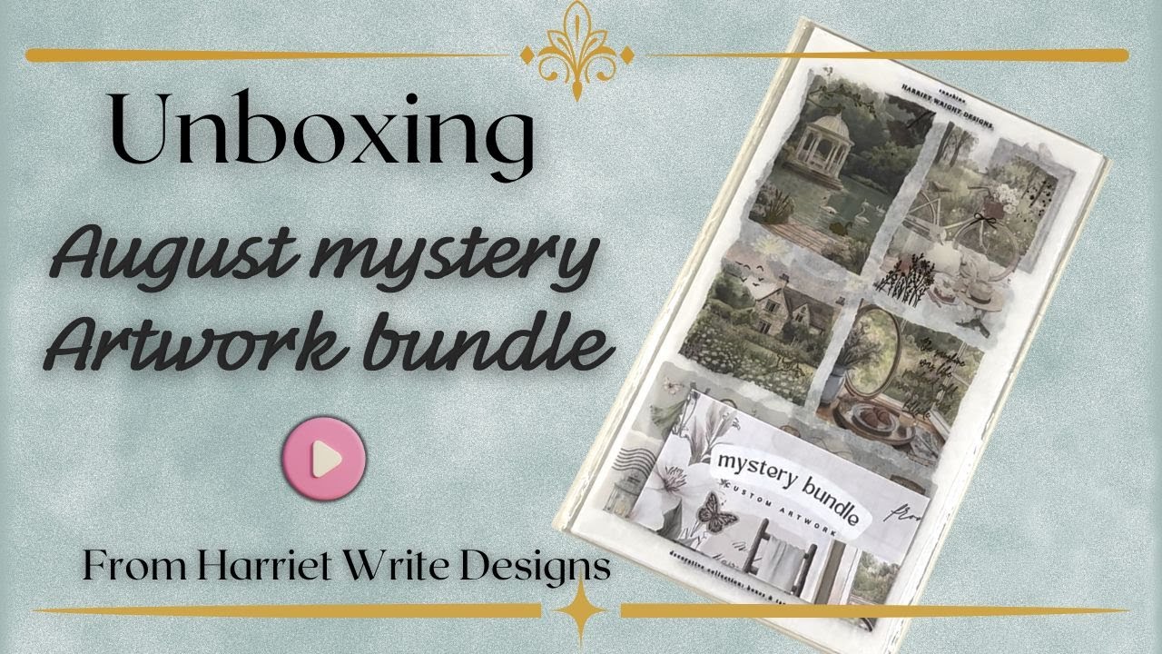 August Mystery Bundle Reveal! | Harriet Wright Designs Sticker Unboxing 🖼️💖