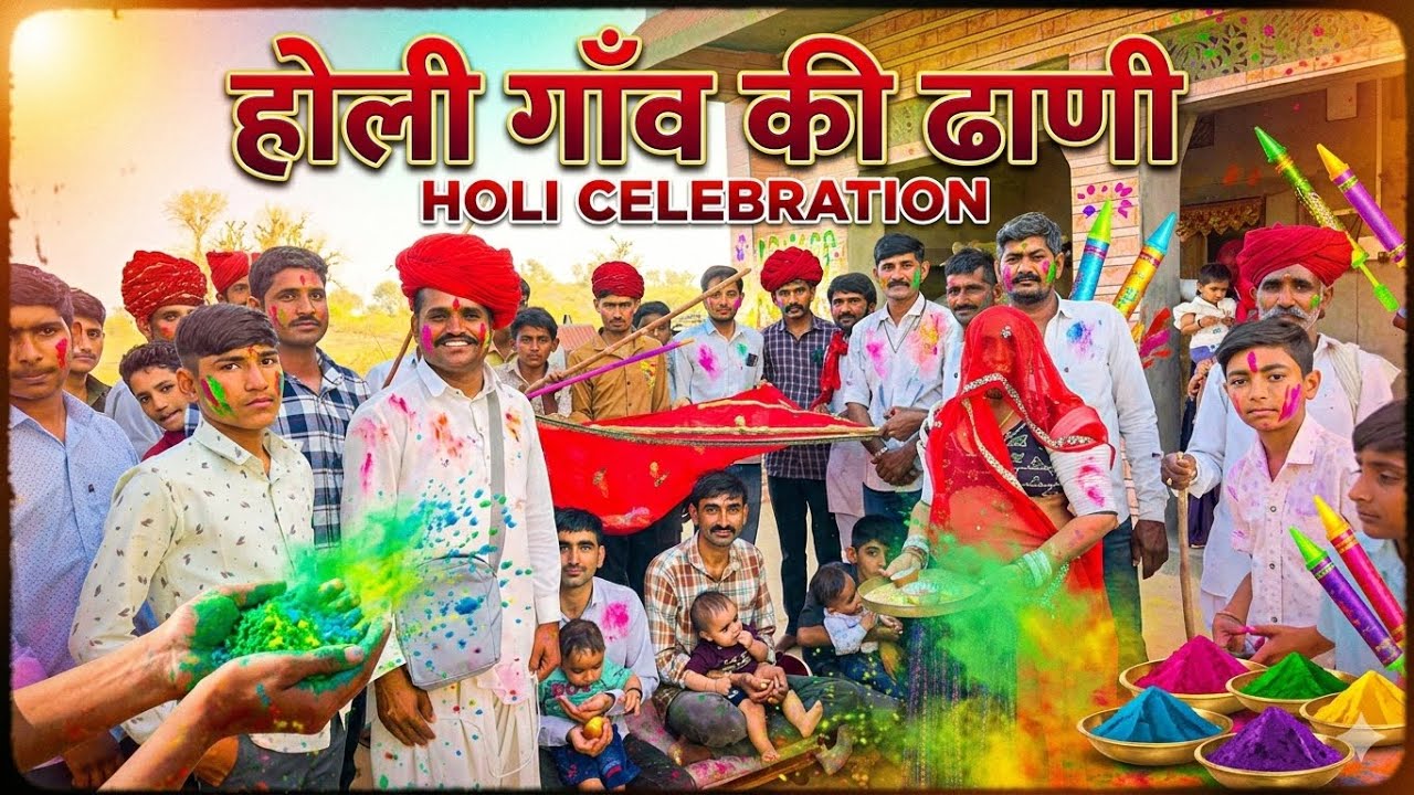 गाव की खुशी अलग़ हीं होतीं है भारत 🇮🇳 पाकिस्तान 🇵🇰 बॉर्डर पर लोग होली कैसे मनाते हे आप भी देखो 
