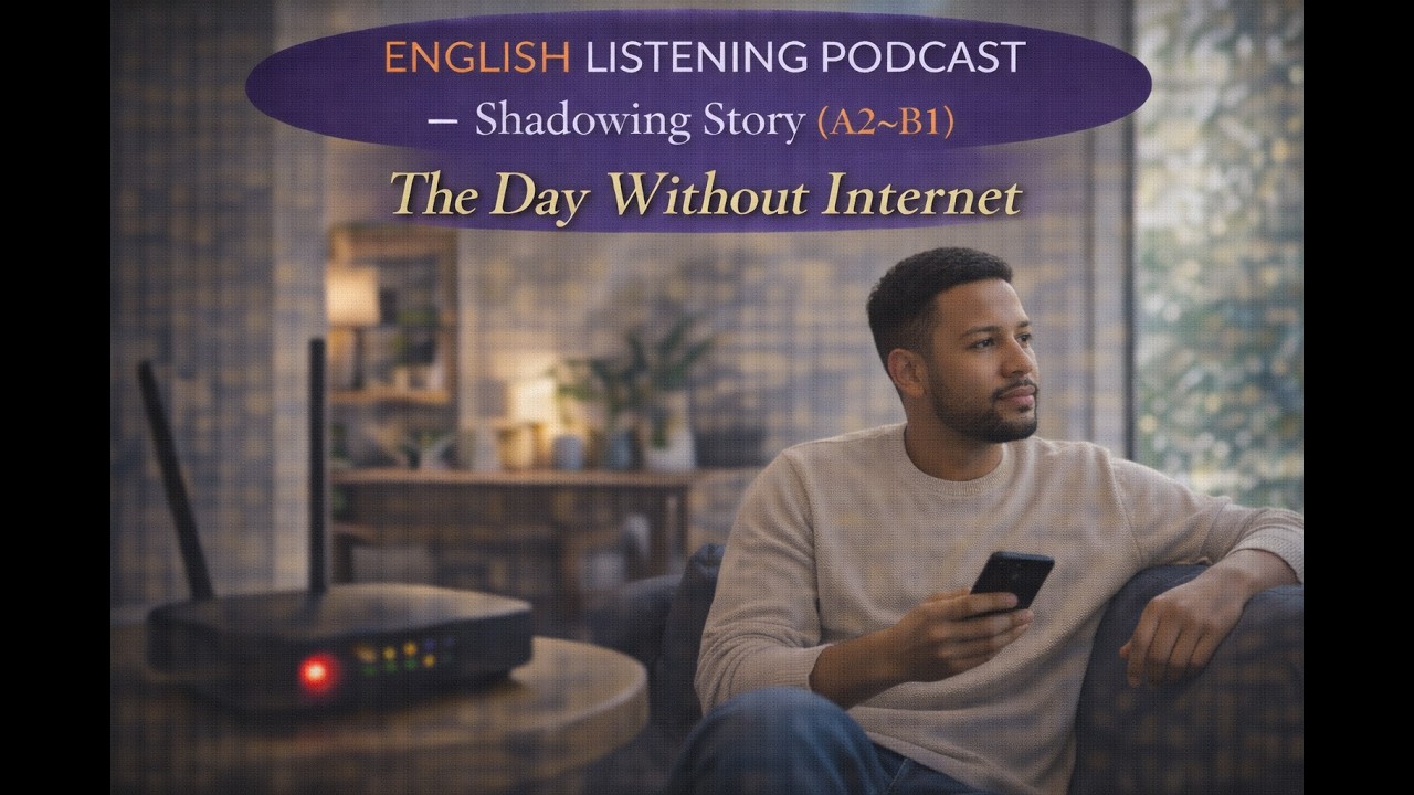 Learn English Through Story | A Day Without Internet (Shadowing A2–B1)
