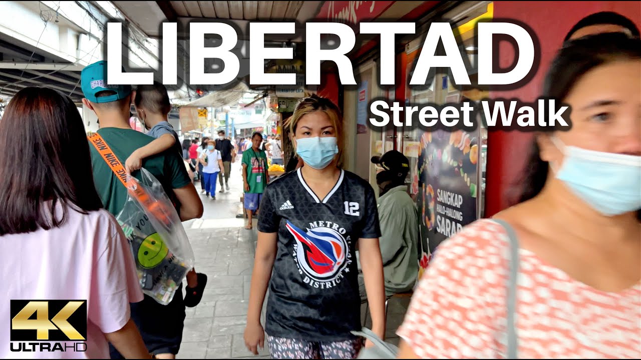 Real Street Scenes from LIBERTAD Pasay City Philippines - Walking Tour [4K]
