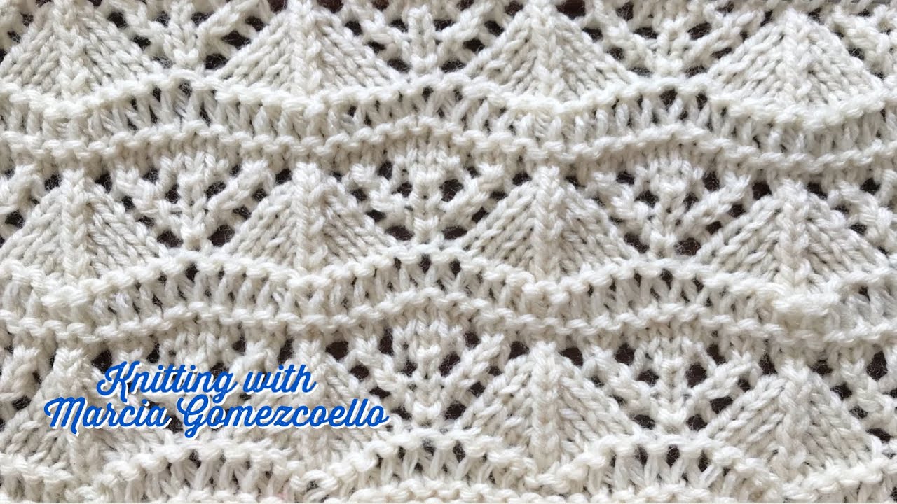 TEJIDOS A DOS AGUJAS: 126- Pirámides/ KNITTING WITH TWO NEEDLES: pyramid