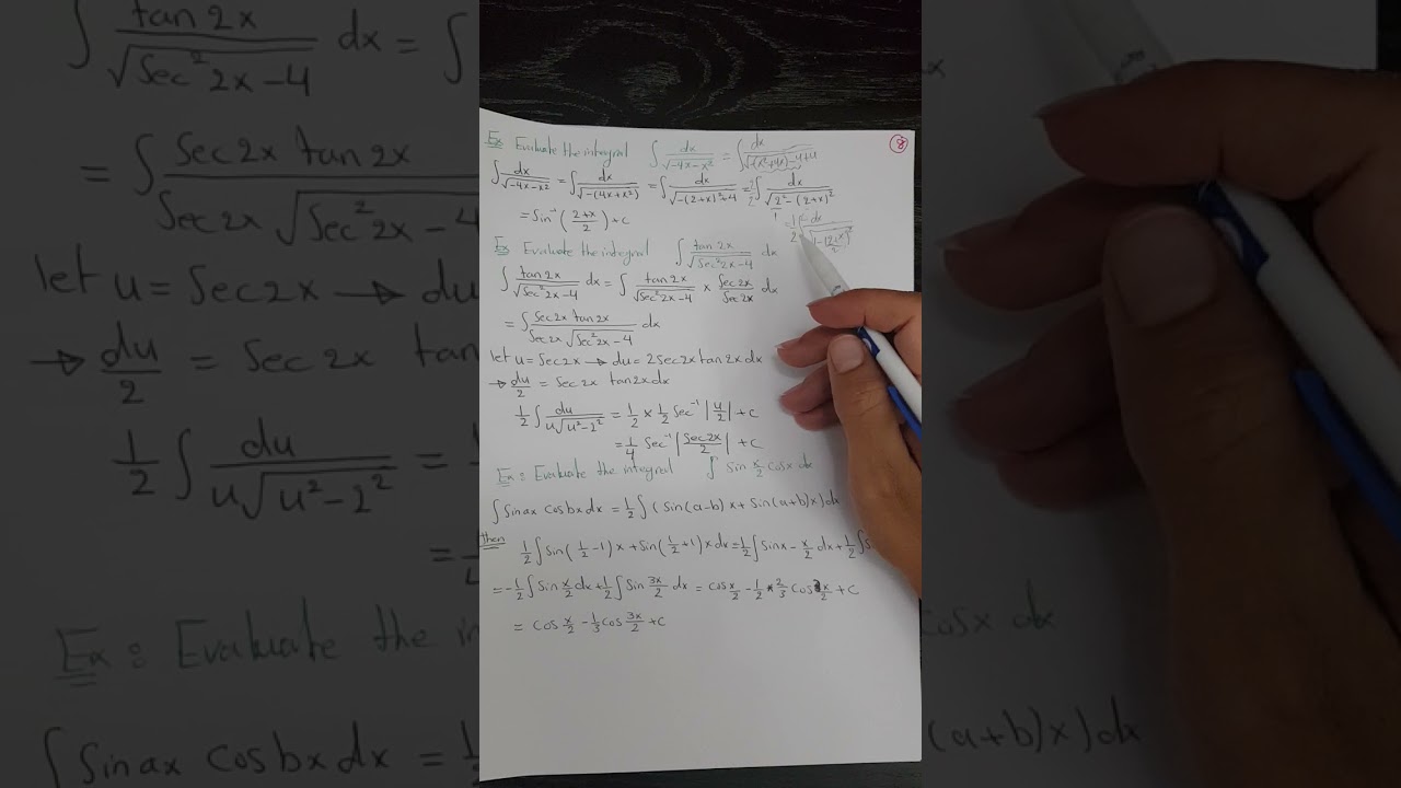 5 Indefinite integral examples part