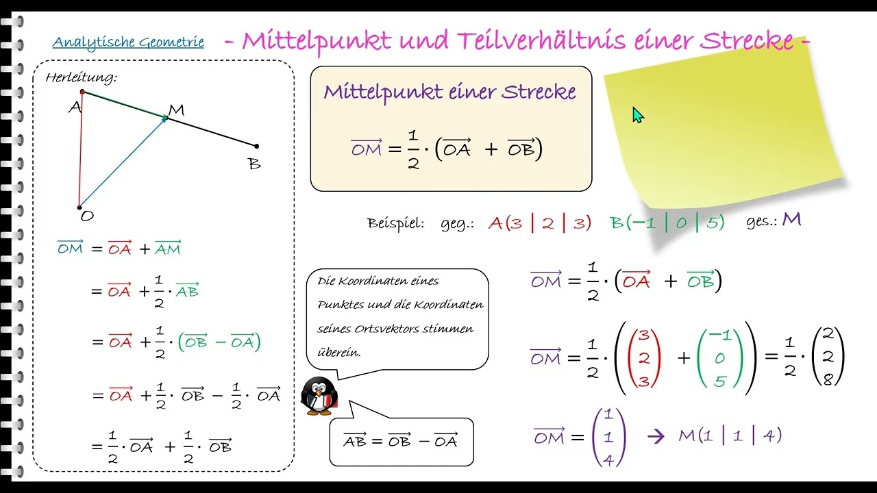Lernvideo_Mittelpunkte und Teilverhältnisse von Strecken