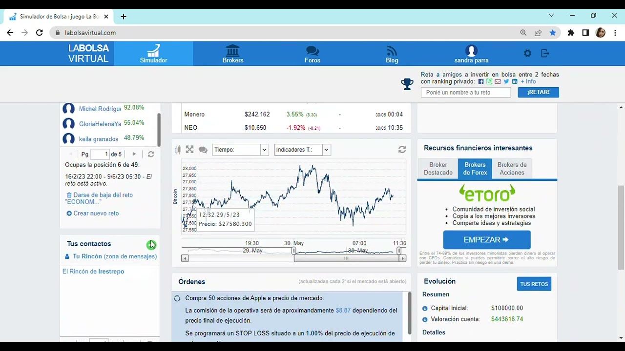 Simulador de Bolsa   juego La Bolsa Virtual   Aprende a invertir