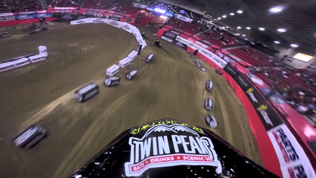 GoPro: Jacob Hayes vs. Kyle Regal AX Main Event 2015 AMSOIL Arenacross Las Vegas, Nevada
