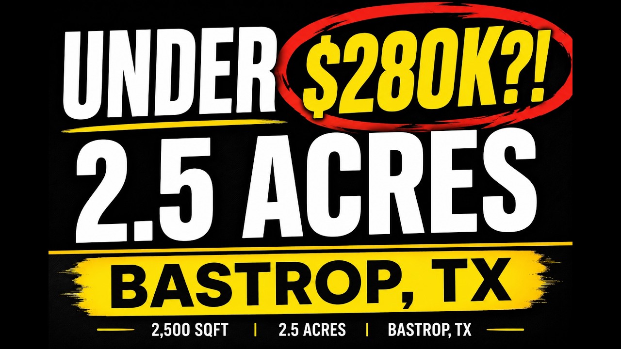 268 Mustang, Bastrop TX. 2.5 acres, 2500 sqft - under $280,000!