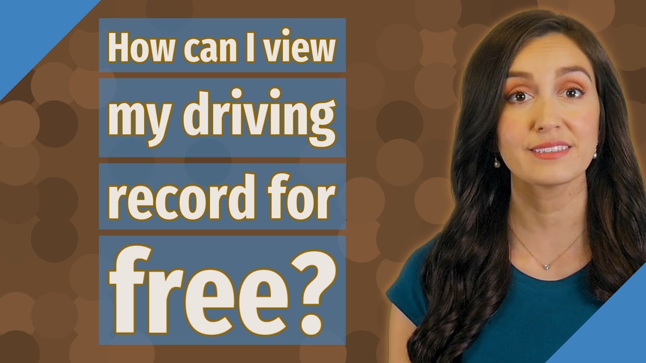 How can I view my driving record for free?