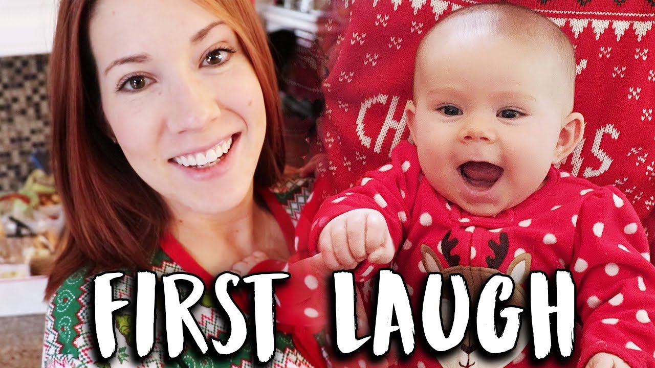 Surprise Christmas Gift! Baby's First Laugh!