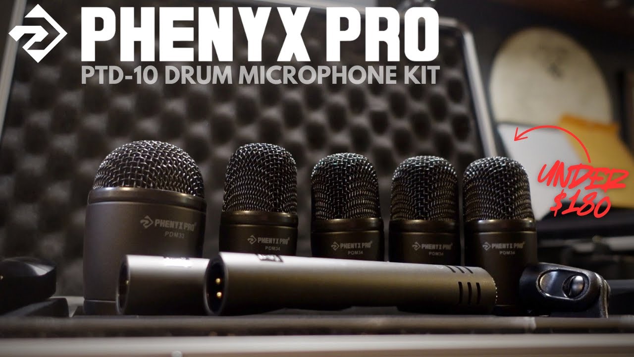 Phenyx Pro PTD-10 Drum Mic Kit // Seven Drum Mics Under $180!