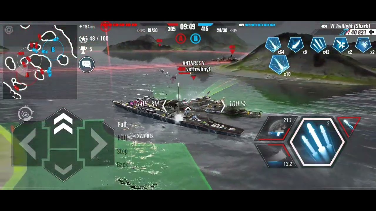 Pacific Warships Rating Battle Gameplay - Shark, Odin