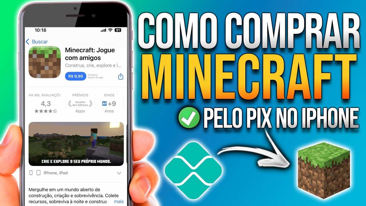 COMO COMPRAR O MINECRAFT NO IPHONE PELO PIX