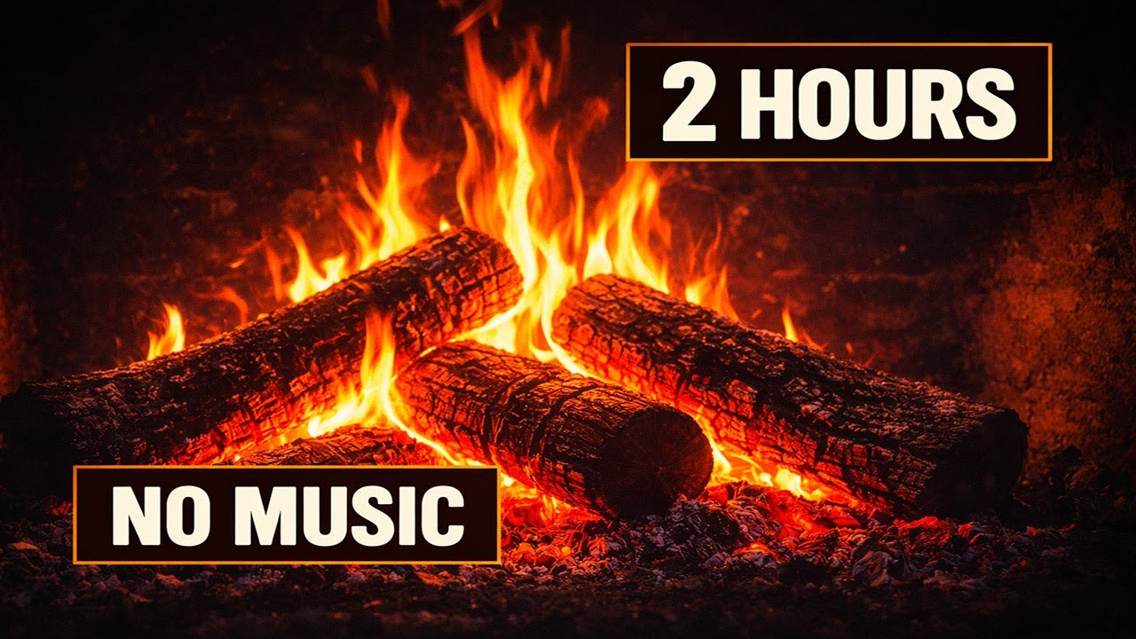 🔥 Crackling Fireplace Sounds (2 Hours) – Deep Sleep & Relaxation (No Music)