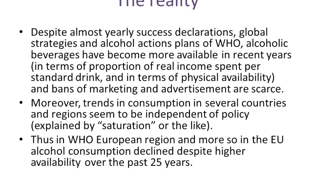J&uuml;rgen Rehm | Global Alcohol Policy and the Reduction of Attributable Harm