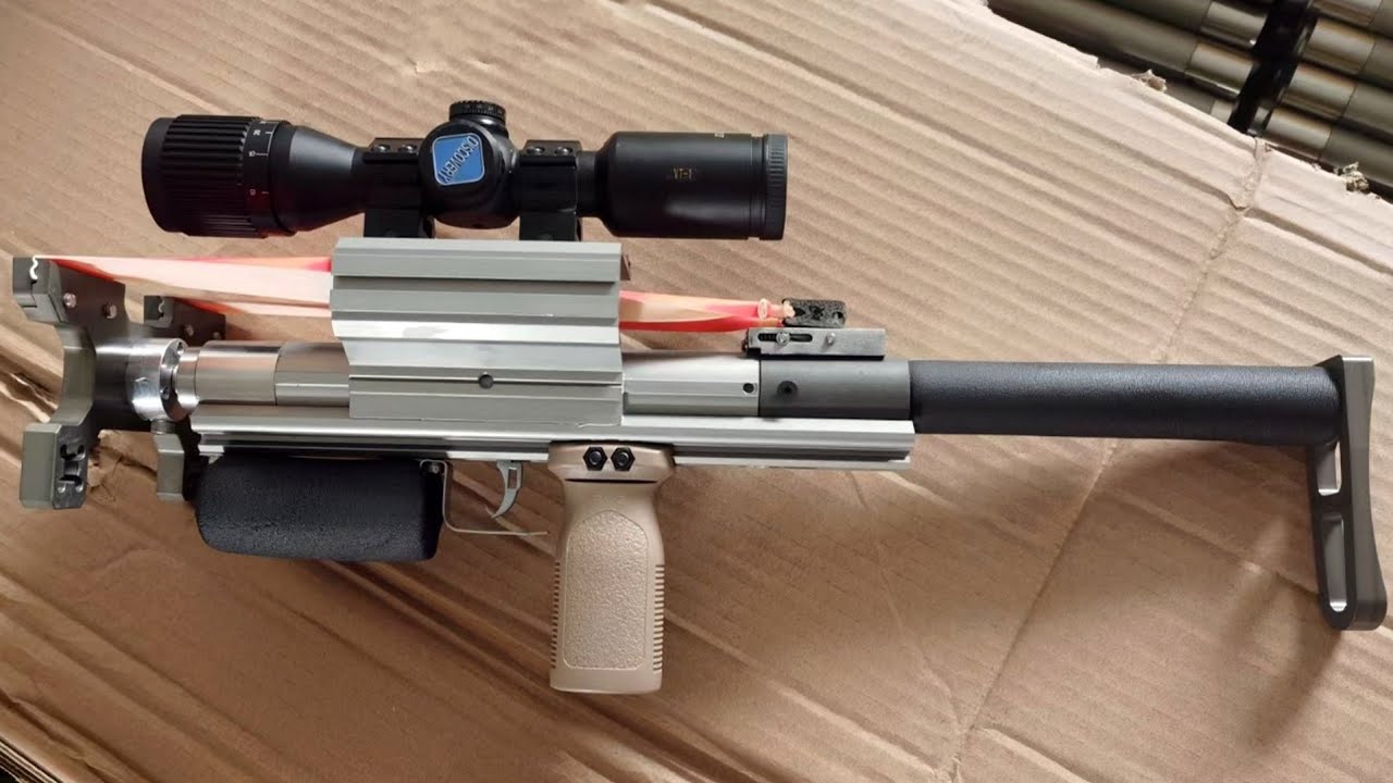 M1CB 2020 Mini Hunting Slingshot Rifle 72CM Pulling Super Accurate One Key Unlock CNC Tech Catapult