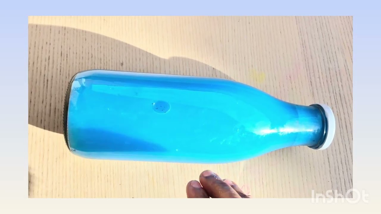 Rolling and Breaking Colorfull Bottles
