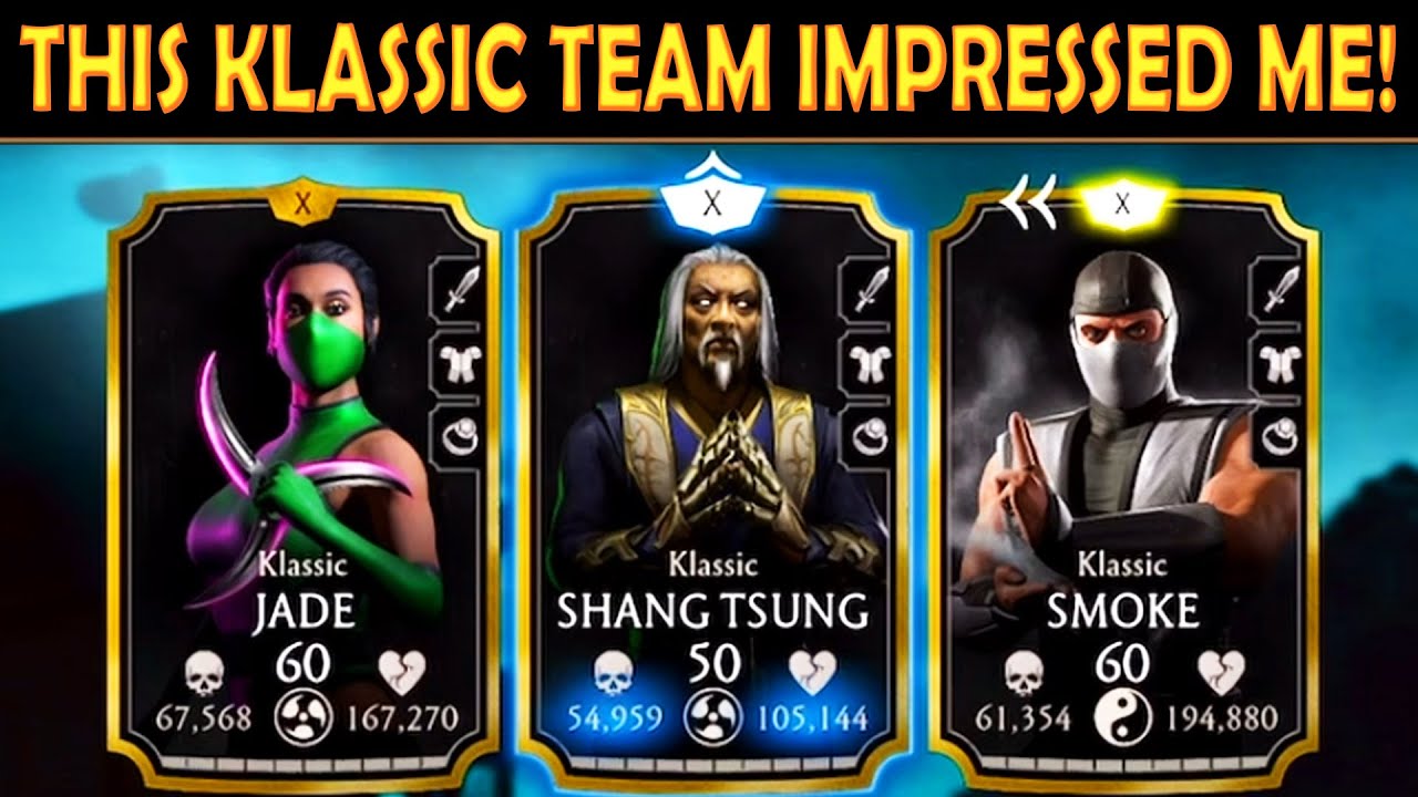 MK Mobile. I Found Best Gold Klassic Shang Tsung Team. This Klassic Team is OP!
