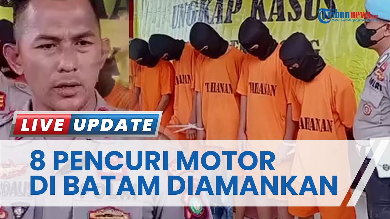 Polsek Bengkong Batam Meringkus 8 Pencuri Sepeda Motor, 1 Orang di Antaranya Berperan Jadi Penadah