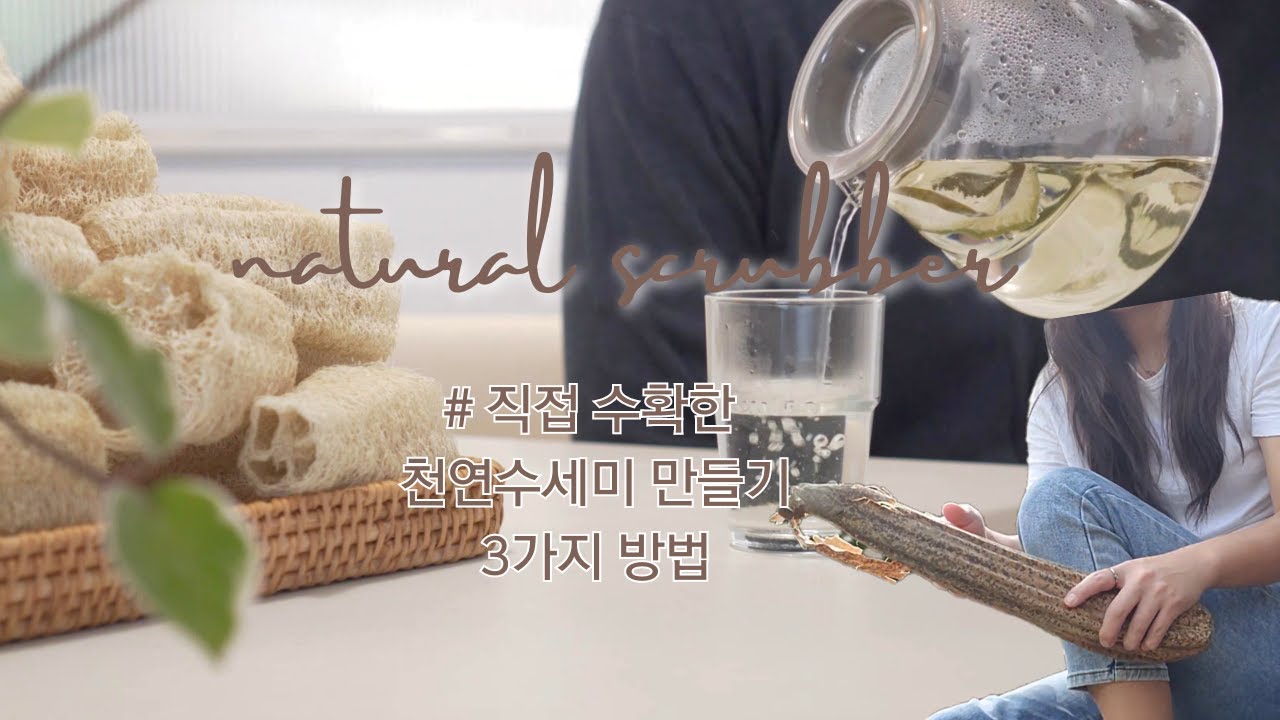 수세미만들기 3가지방법 natural scrubber 수세미수확/제로웨이스트필수템