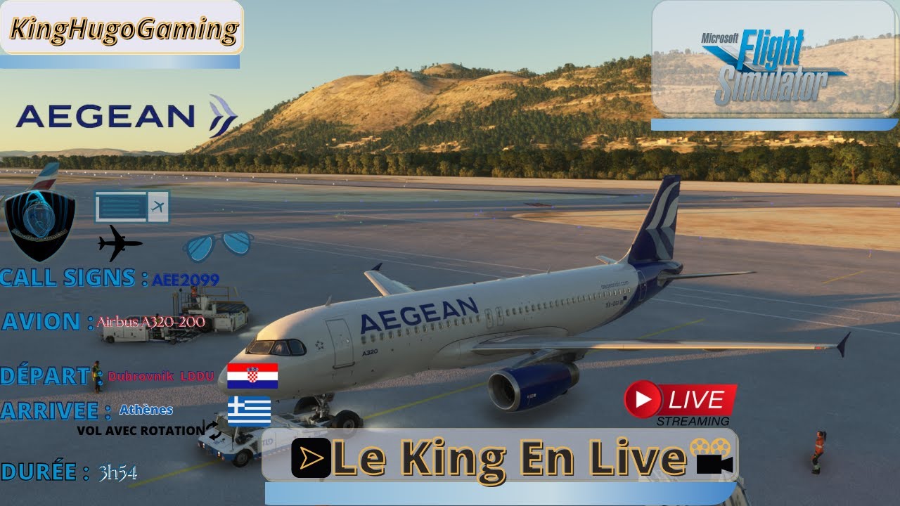 [FR] Microsoft Flight Simulator 2020 : Dubrovnik LDDU vers Athènes LGAV A320CEO #mfs2020