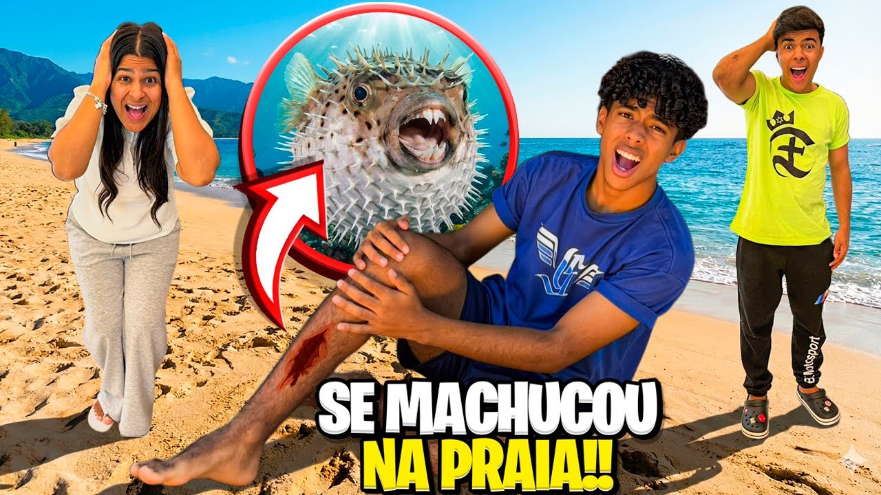 A PRAIA ESTAVA ENFESTADA DE BICHOS E O GABRIEL SE MACHUCOU! *era para ser só um dia de praia*