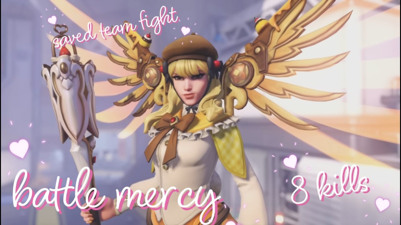 Mercy Gameplay With NEW Pompompurin Skin | Battle Mercy | Overwatch | Unranked