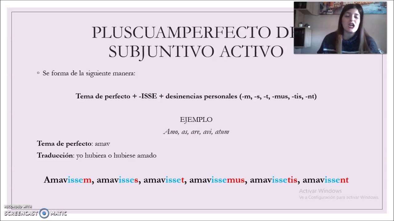 El perfecto y el pluscuamperfecto de subjuntivo en Latín