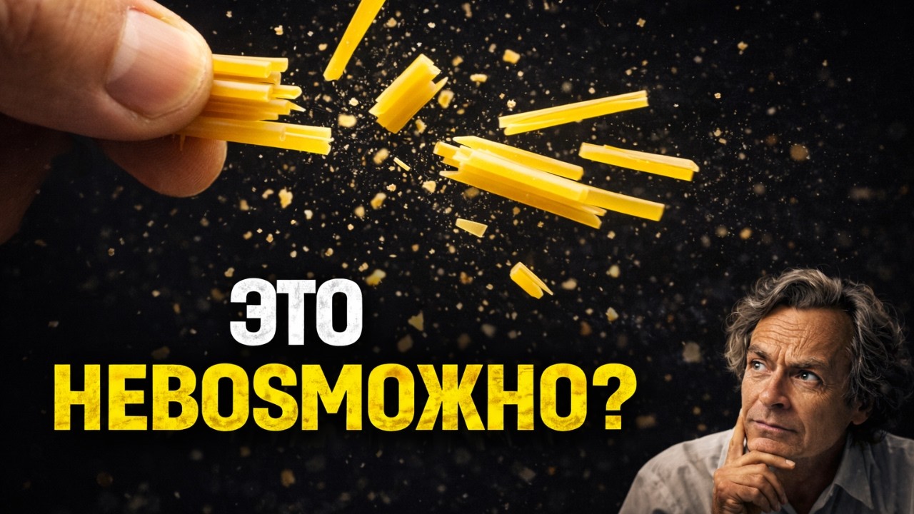 Почему физически невозможно сломать спагетти ровно на две части?