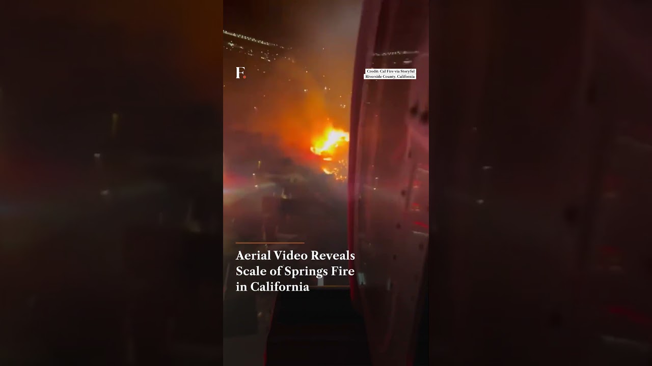 Aerial Video Reveals Scale of Springs Fire in California | N18G