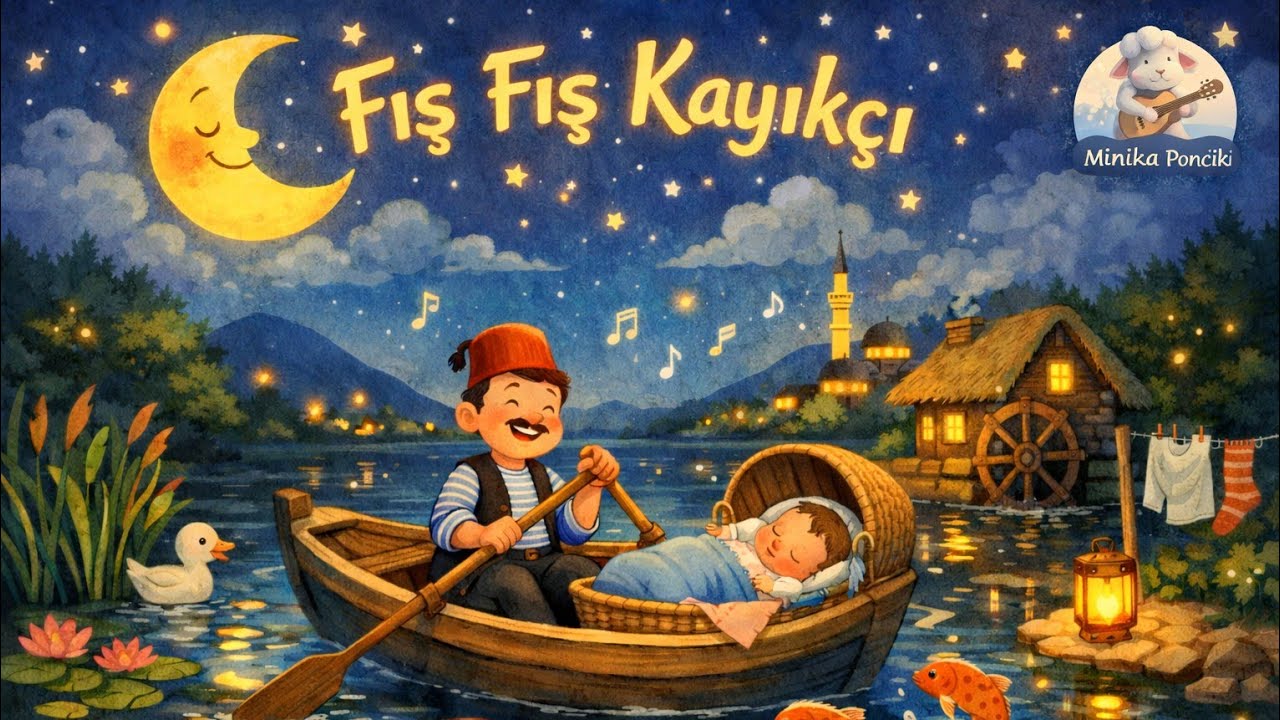 🌊🛶 Fış Fış Kayıkçı Ninnisi 🌙 | Uyku Zamanı | Muhteşem Animasyon Ninni