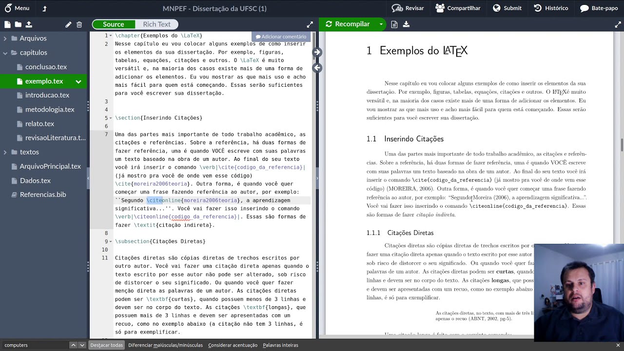 Citações e referências em LATEX