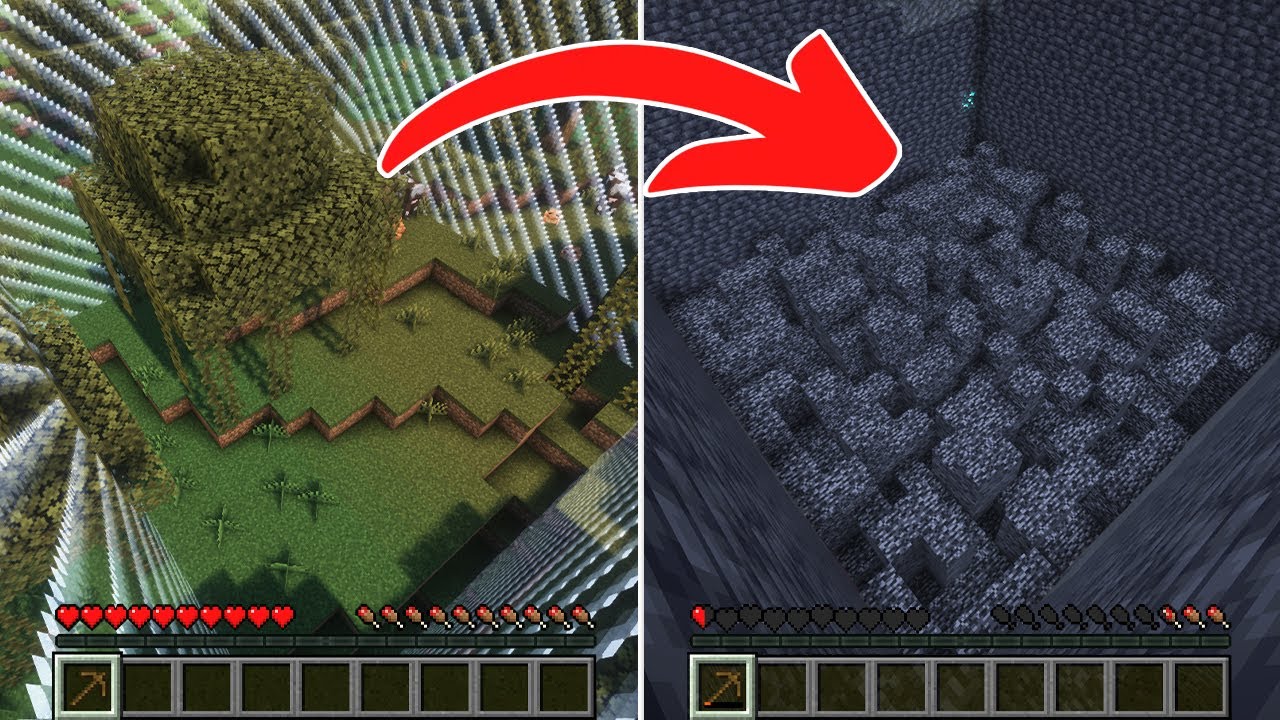 Digging Out an ENTIRE CHUNK in Minecraft Using Only What's In It!