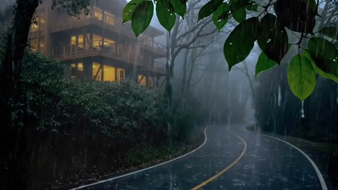 Midnight Thunderstorm with Heavy Rain | Cozy Night Ambience for Deep Relaxation
