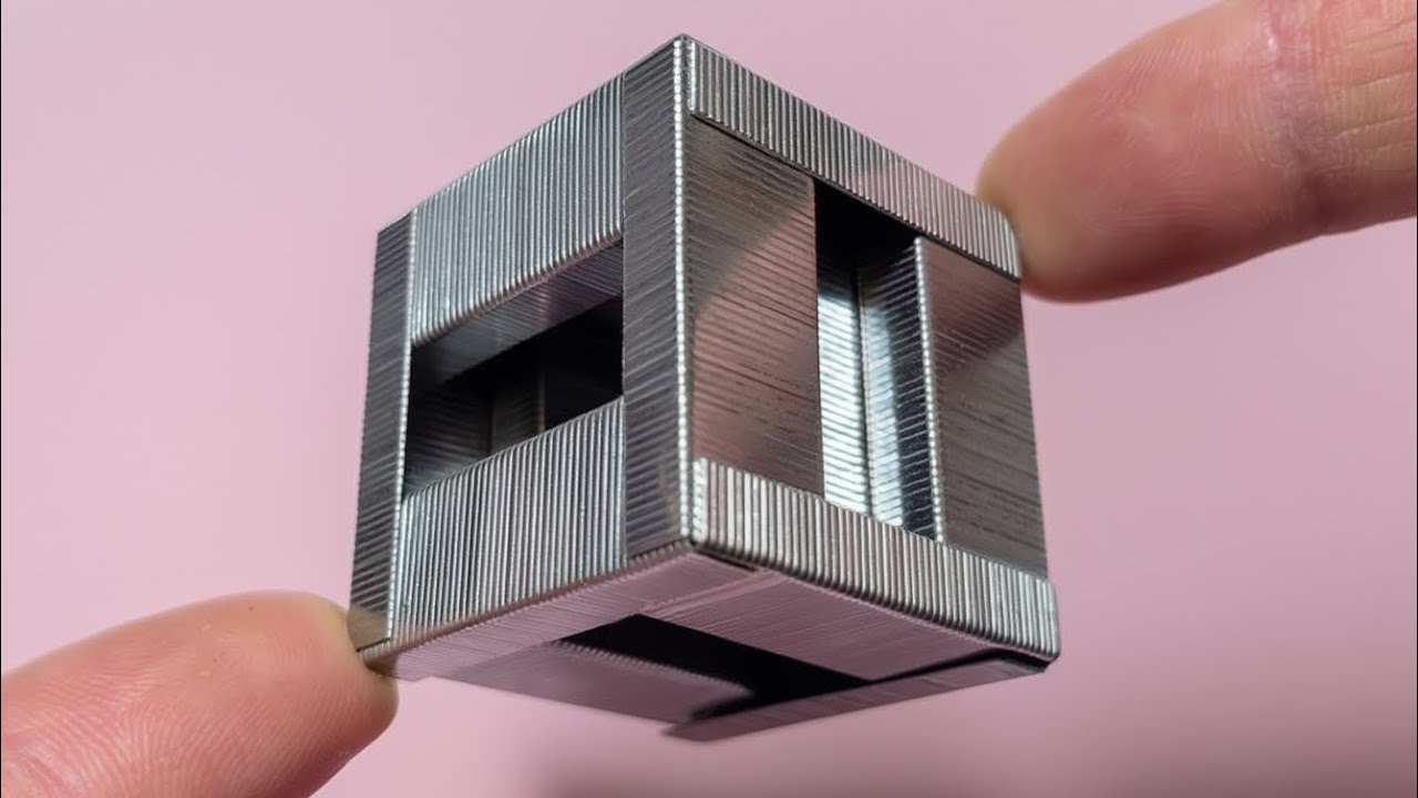 Ingenious idea from stapler pin! How to make cube
