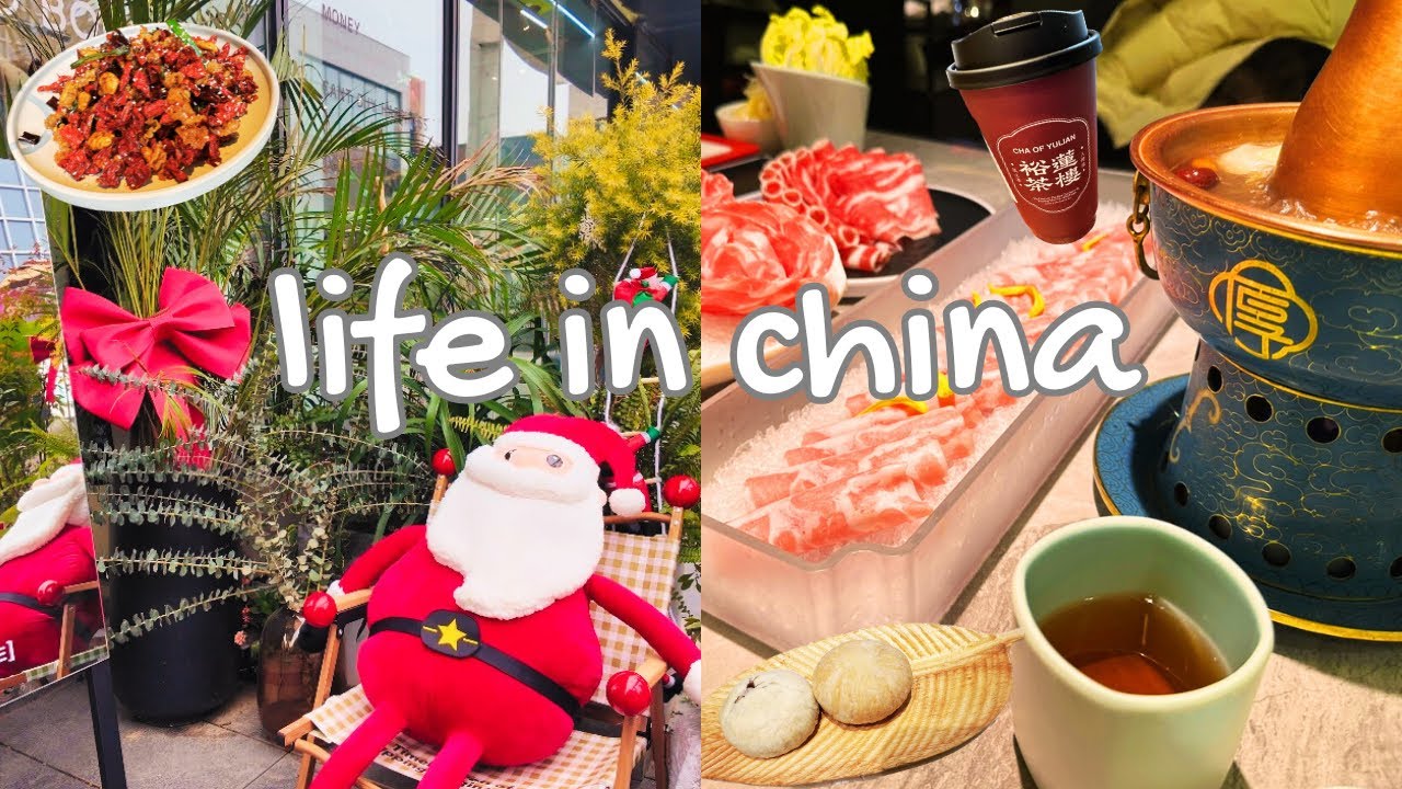 life in china | what i ate in china for the holidays, cafe hopping, shopping haul 🇨🇳🥢☕️🍰