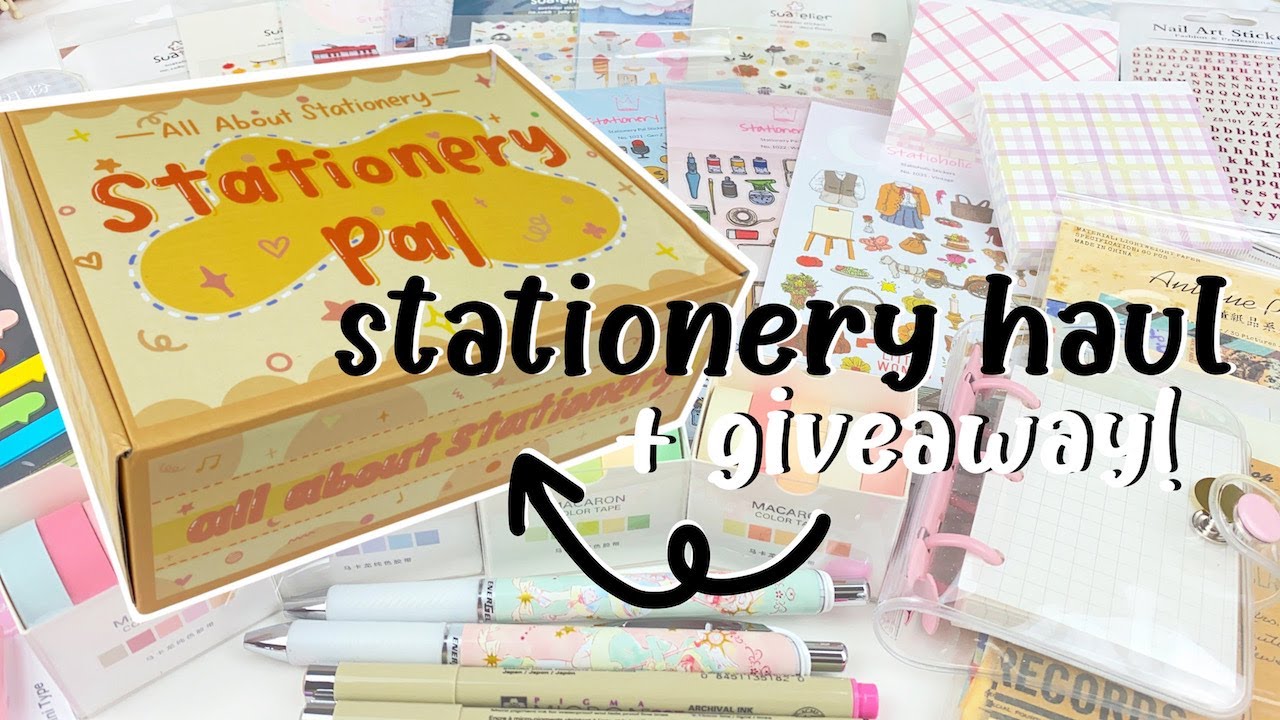 [GIVEAWAY!] HUGE STATIONERY PAL HAUL! Washi Tape, Pens, Anime + More | Stationery Pack Giveaway ♡