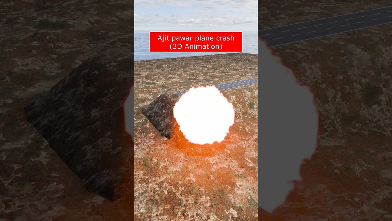 Ajit Pawar Plane Crash 😮(3D) by Rahul kumar  #shorts