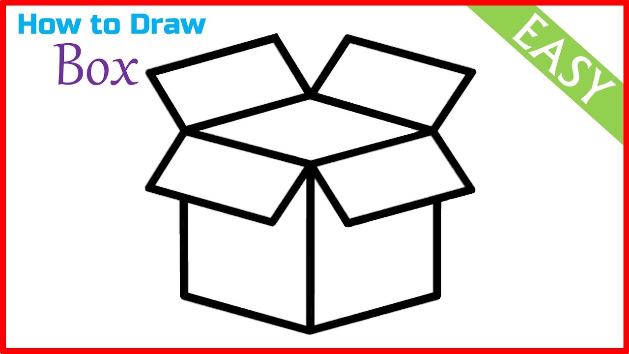 How to Draw an Open Box | 3D Open Box Drawing | Easy & Simple Box Drawing Ideas